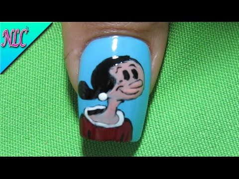 Decoracion de uñas OLIVA – Como Pintar a Oliva – Oliva Nail Art – Popeye – NLC