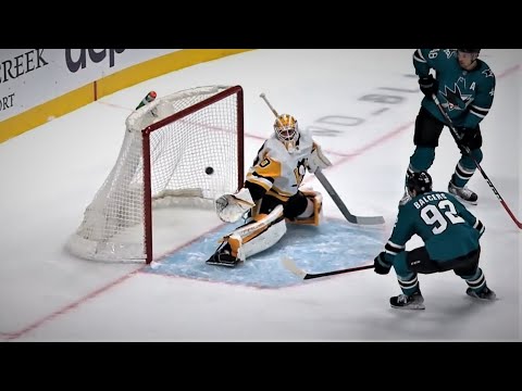Rudolfs Balcers Opens The Scoring For The Sharks At Home Against The Penguins