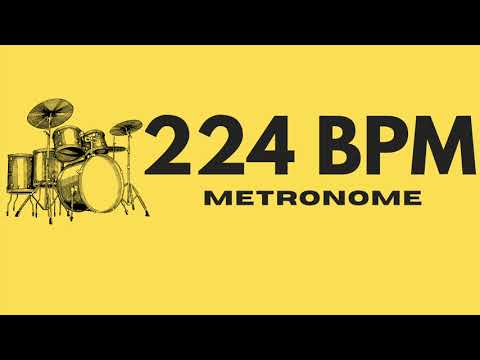 30 minute - METRONOME DRUM LOOP 224 BPM - Practice Tool