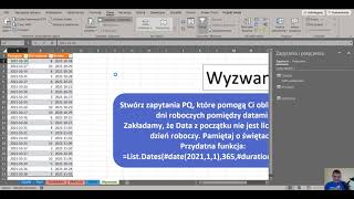 Excel Power Query Dni Robocze - Wyzwanie 38