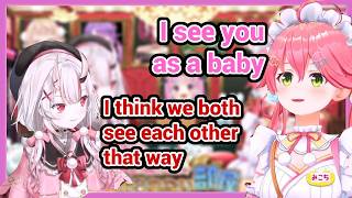 Miko Admits She Sees Ayame as a Baby Only to Find Out Ayame Sees Her the Same Way, Baby VS Baby?!