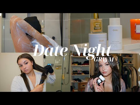 FULL DATE NIGHT GRWM| sweet smelling hygiene + bouncy blowout + glowy makeup + fragrance & outfit.