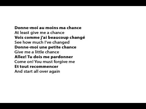 Donne moi ma chance - Les B.B.  (Karaoke, Lyric, Parole, English translation)