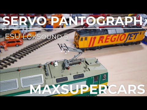 HO scale servo pantograph controlled by ESU LokSound 5