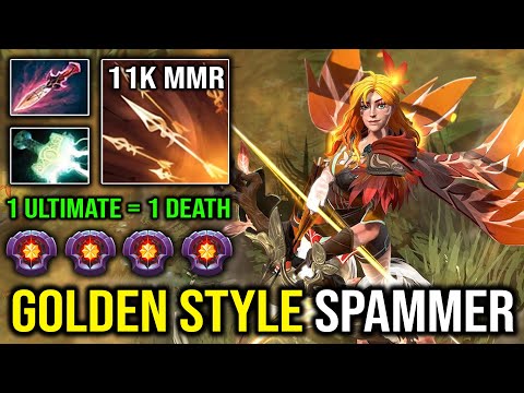 MASTER Tier Windranger 11K MMR Spammer | EPIC Electric Focus Fire with 2nd Golden Arcana Dota 2