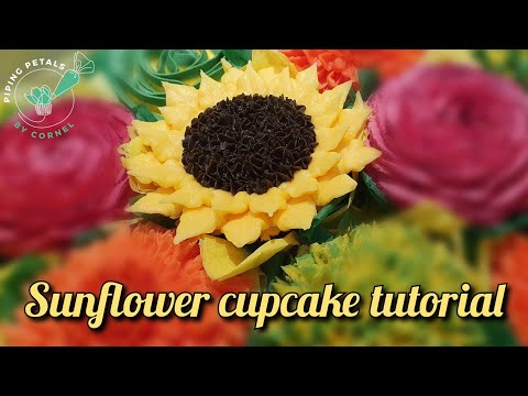 Sunflower cupcake tutorial