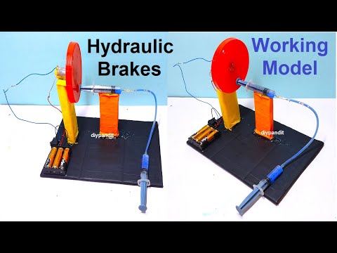 how to make the inspire science project working model on hydraulic braking system diy howtofunda