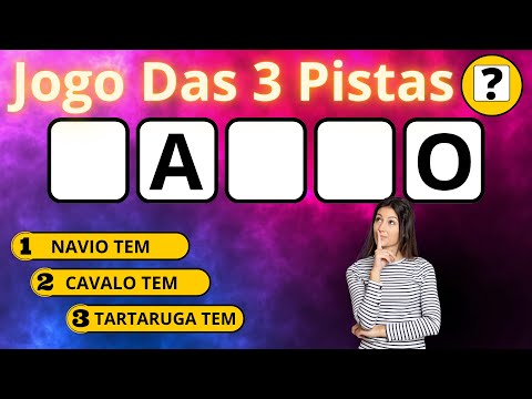 Três Dicas Para Descobrir Qual é a Palavra | Jogo Das 3 Pistas #jogodas3pistas #quiz