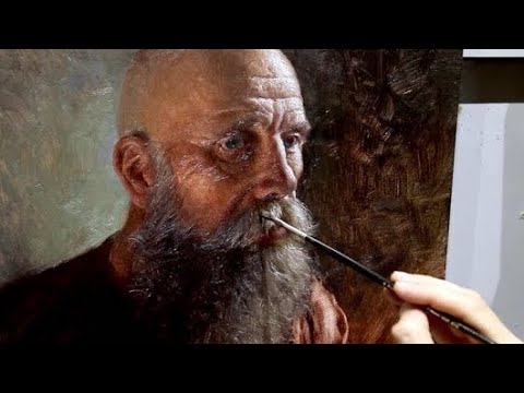 PAINTING a PORTRAIT in OILS - How I paint BEARDS!