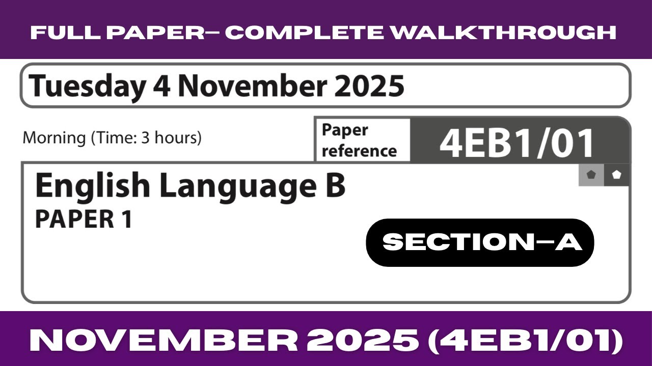 IGCSE English Language B November 2025: Section A | Text Analysis | Q (1-7)