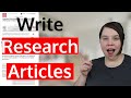 How to Write a Research Article for journal publication