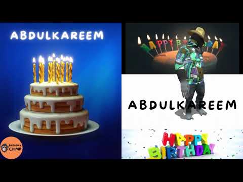 ABDULKAREEM Happy Birthday Song and Dance - It's Your Birthday - Happy Birthday to You ABDULKAREEM