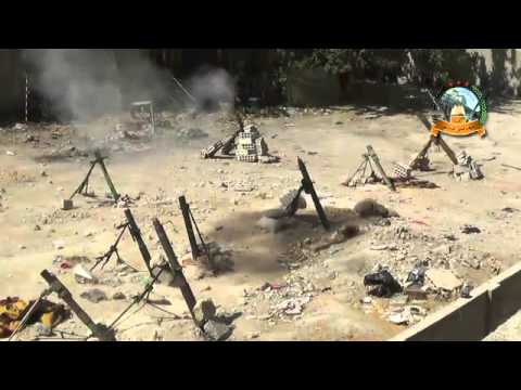 استهداف المخابرات الجوية لقوات النظام بقذائف الهاون  من قبل كتيبة سيف الحق الدمشقي في دمشق