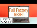 Sony VAIO Z Laptop Factory RESET Windows 10 11 (Full System Restore SX FE FE15 FE14 S13 SX14 Flip)