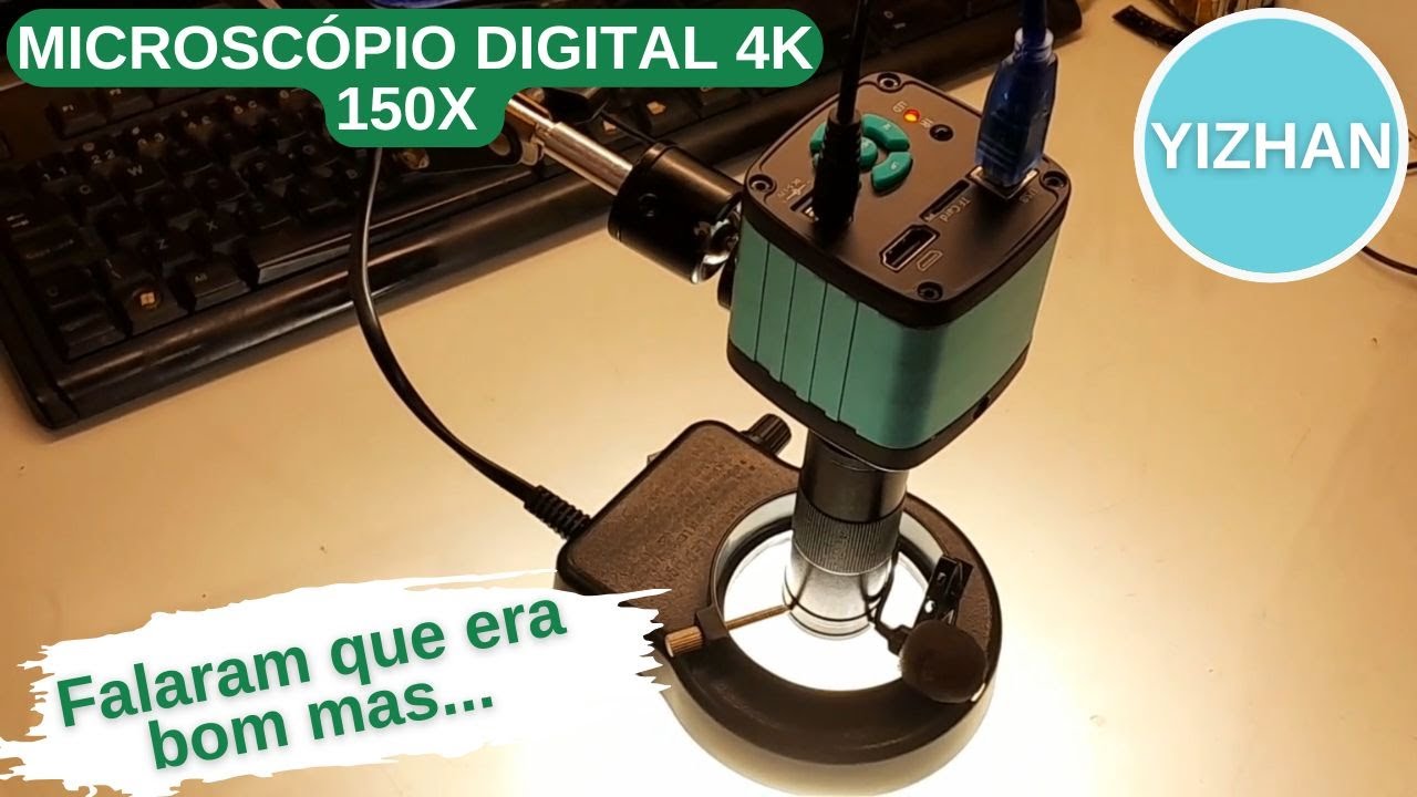 Fui influenciado por outros colegas e comprei este microscópio digital 4k, 48mp, lente de até 150x