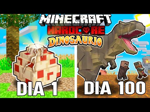 🌀I survived 100 DAYS as a DINOSAUR in Minecraft HARDCORE!