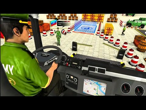 Army Bus Parking Game 3D #2 - Army's Bus Driving Simulator 2020 - New Levels Unlocked - #BusGames