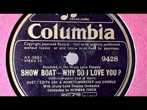 Edith Day & Howett Worster - Why Do I Love You? (78 rpm record) 1928