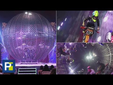 A minor error caused a terrible accident among circus motorcyclists in Peru.