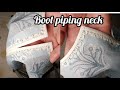 Boot Piping Neck With Lace Cutting And Stitching Boat Neck With Boot Piping And Lace