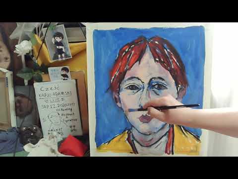 Oil painting portrait day 2 op371-2  [LIVE]--  Déformer & Abstract & Expressionism