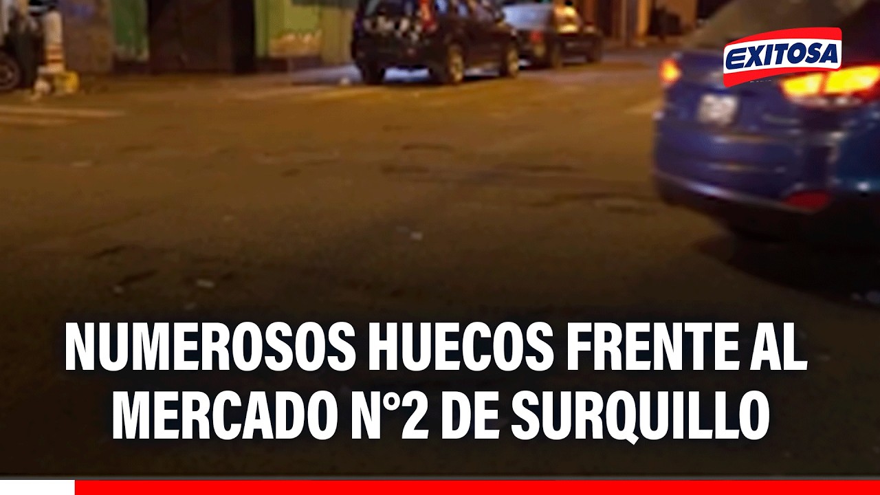 🔴🔵Pistas frente al Mercado N2 de Surquillo presenta varios huecos que afecta a conductores y vecinos