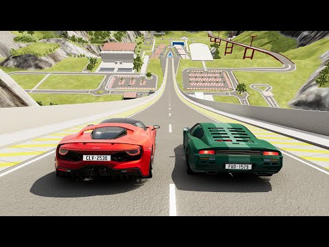 High Speed & Big Ramp Jumps with Expensive Cars #118 - BeamNG Drive | HanoverDrive