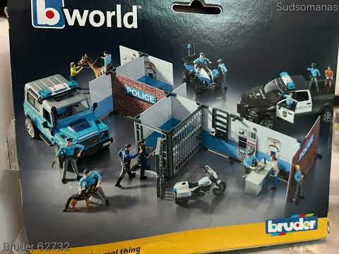 รีวิวของเล่นเด็ก Bruder 62732 bworld police station with police motorcycle EMERGENCY