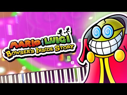 Mario & Luigi Bowser's Inside Story - Fawful's Theme (Fawful is There) Piano Tutorial Synthesia