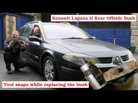 Replacing 2007 Renault Laguna 2 II Rear OFFSIDE Bush 🚗  Don't over tighten like I did !!! they snap.