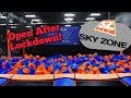 Sky Zone Is Open after Lockdown! Trampoline Park Walk Thru Ninja Warrior Course Tour