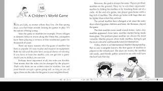 One story a day level 3 Book 1 Story 16. A children's world game