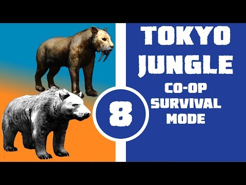 Let's Play Tokyo Jungle Co-op (Survival Mode) Part 8 - Saber-tooth Tiger and Polar Bear