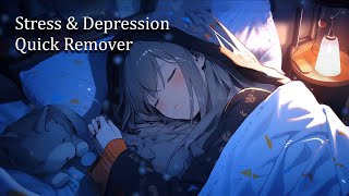 Stress and depression are quickly relieved in 10 min lo-fi