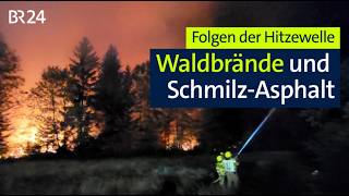 Folgen der Hitzewelle: Waldbrände und Schmilz-Asphalt | BR24