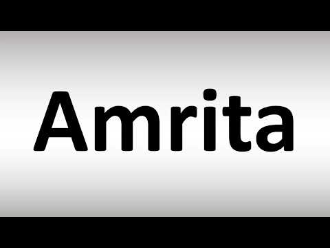 How to Pronounce Amrita