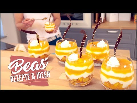 Dessert Solero oder Split Eis Art im Glas Rezept | Einfache Schoko Deko Idee - Nachtisch