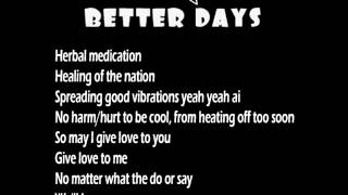 Better days by franco with lyrics