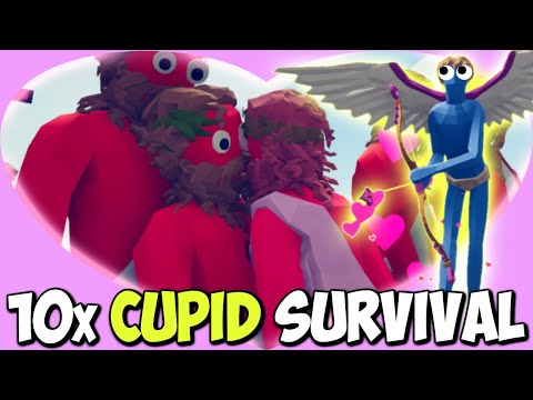 💘Everybody Kissing👼 5x Cupid Survival vs Every Faction 5v10 - Totally Accurate Battle Simulator TABS