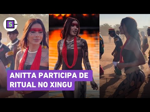 Anitta visita aldeia e participa de ritual Kuarup no Território Indígena do Xingu