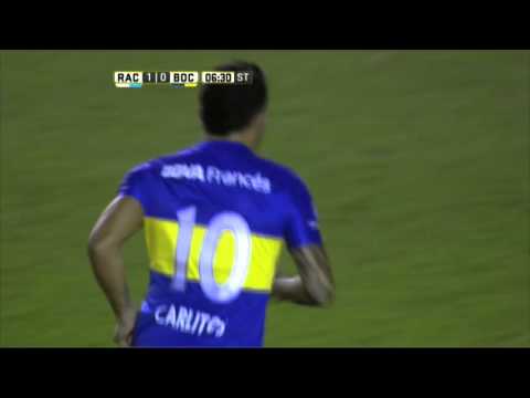 Probó Tevez de tiro libre. Racing 1 - Boca 0. Fecha 5. Primera División 2016