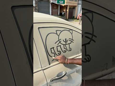 Draw a cat using 5555 #art #shorts