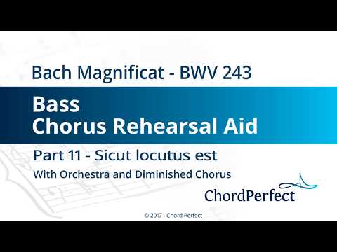 Bach's Magnificat Part 11 - Sicut locutus est - Bass Chorus Rehearsal Aid