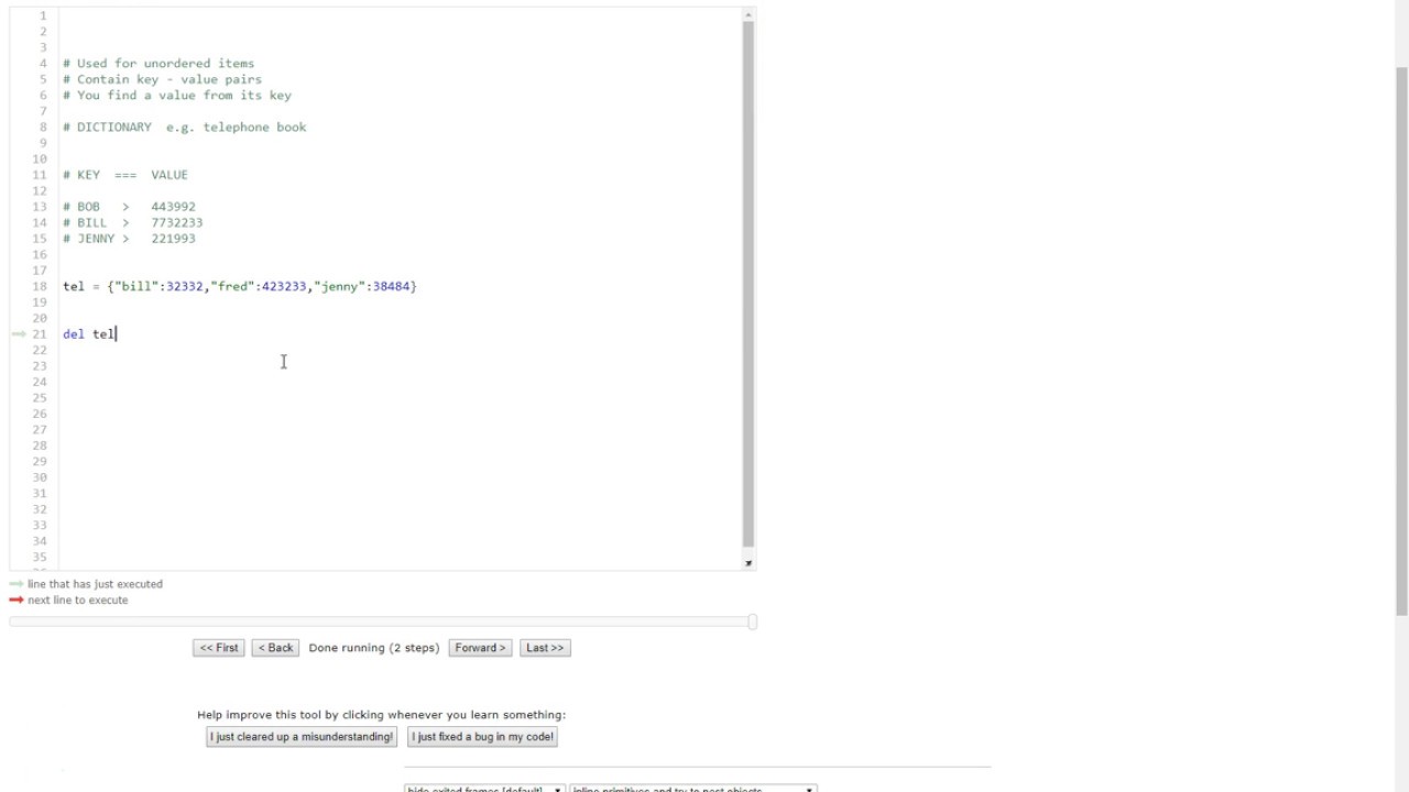How to delete items from Python Dictionaries