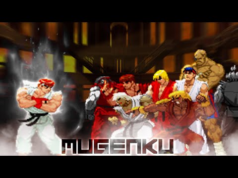 Zero Ryu aka Dodge Master Ryu! vs Super Street Fighter Team! ft Ryu, Ken, Sagat, Akuma! MUGEN