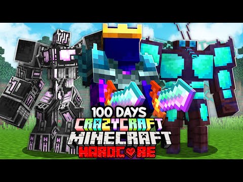 I Survived 100 Days in CRAZYCRAFT in Minecraft Hardcore