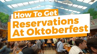 How To Get Table Reservations At Oktoberfest In Munich - Seats Without Tickets
