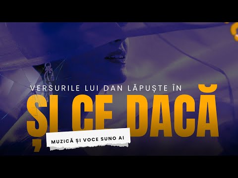,,Și ce dacă"-versuri Dan Lăpuște. Muzică și voce Suno AI.