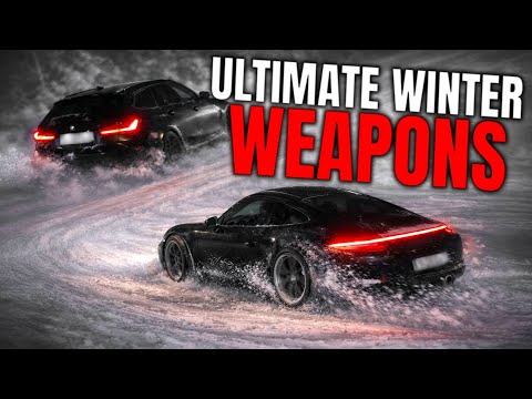 INSANE & ILLEGAL SNOW DRIFTING IN SWEDEN! - BMW vs Porsche?