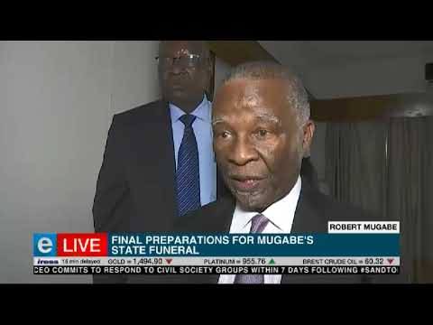 Mbeki lands in Zimbabwe ahead of Mugabe’s funeral